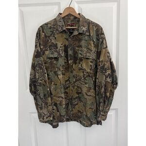 Vintage Ranger Merrill & Forbes Button Up Shirt Men's  2XL Camo Hunting 0456